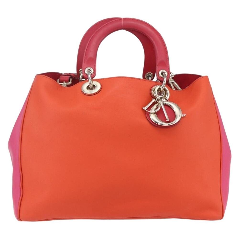 Dior Diorissimo Leather Handbag Orange
